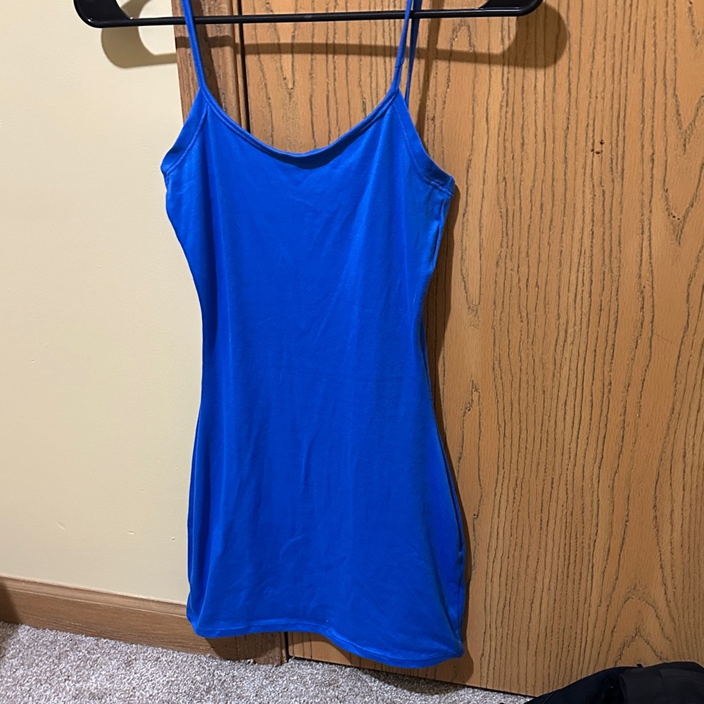 Vibrant Blue Spaghetti Strap Dress